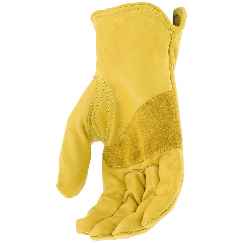 Grain Cowhide Leather Large Work Gloves