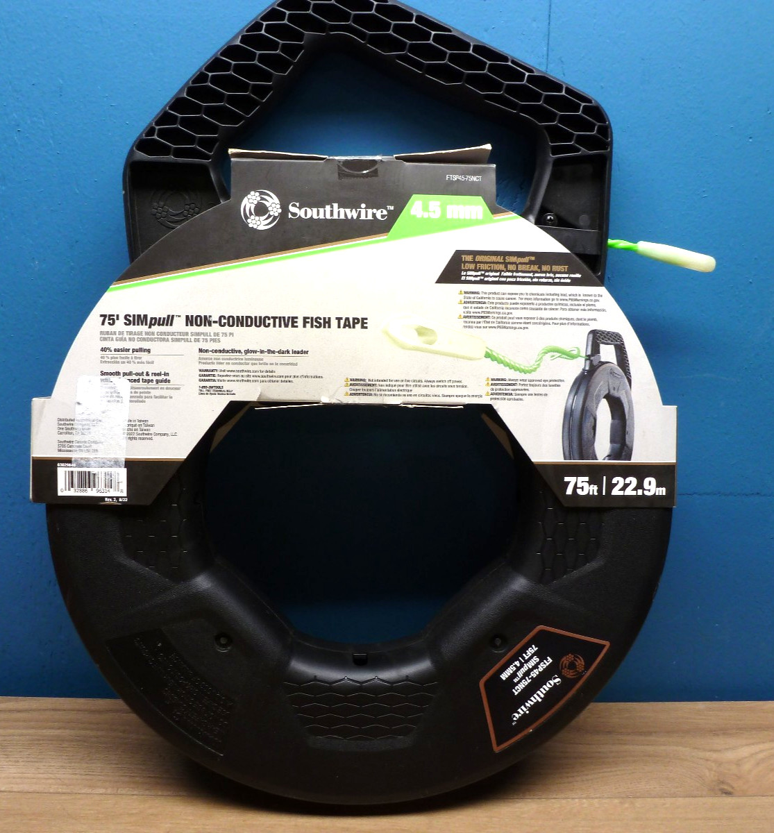 Southwire Simpull Non-Conductive Fish Tape 75 Feet FTSP45-75NCT NEW