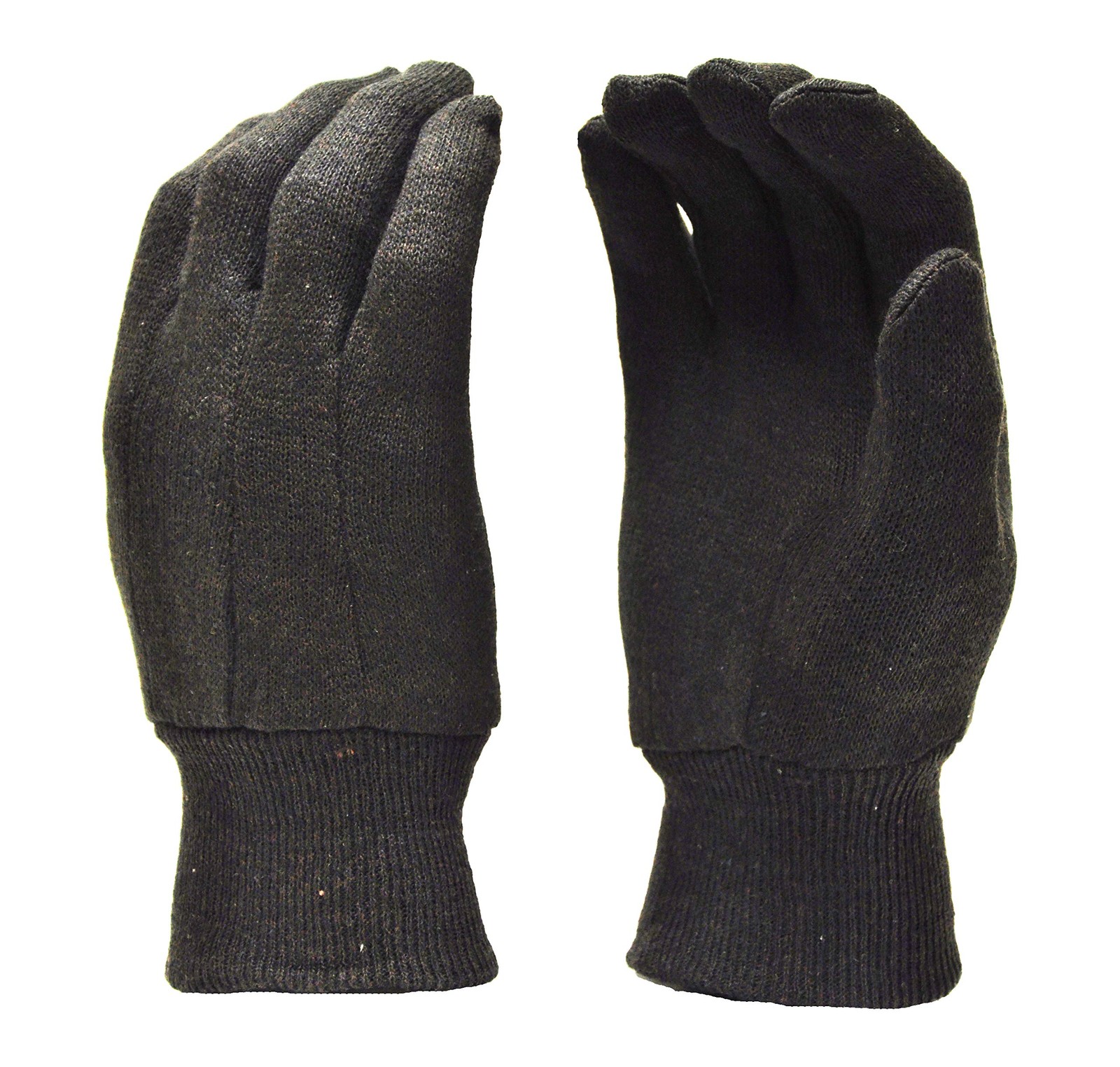 Heavy Weight 9OZ. Cotton Brown Jersey Work Gloves Knit Wrist Sold by Dozen (12