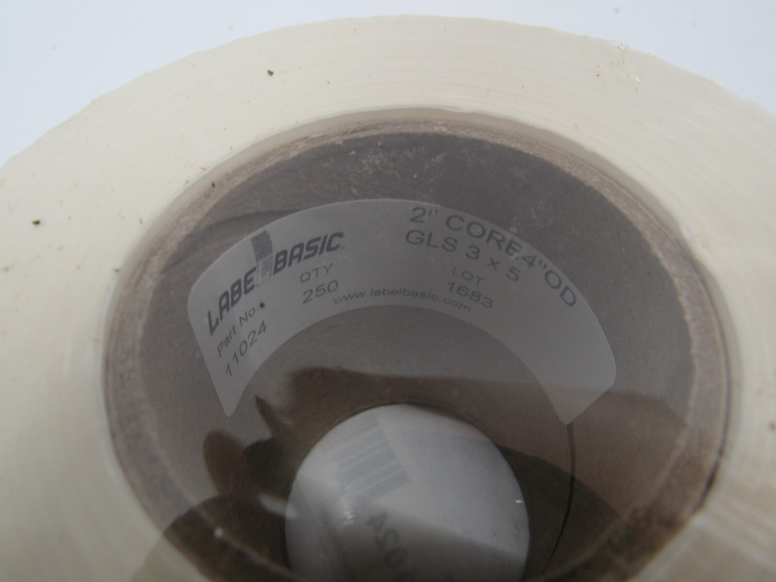 LabelBasic 11024 2″ Core 4″ OD GLS 3″x5″ Labels Roll of 250