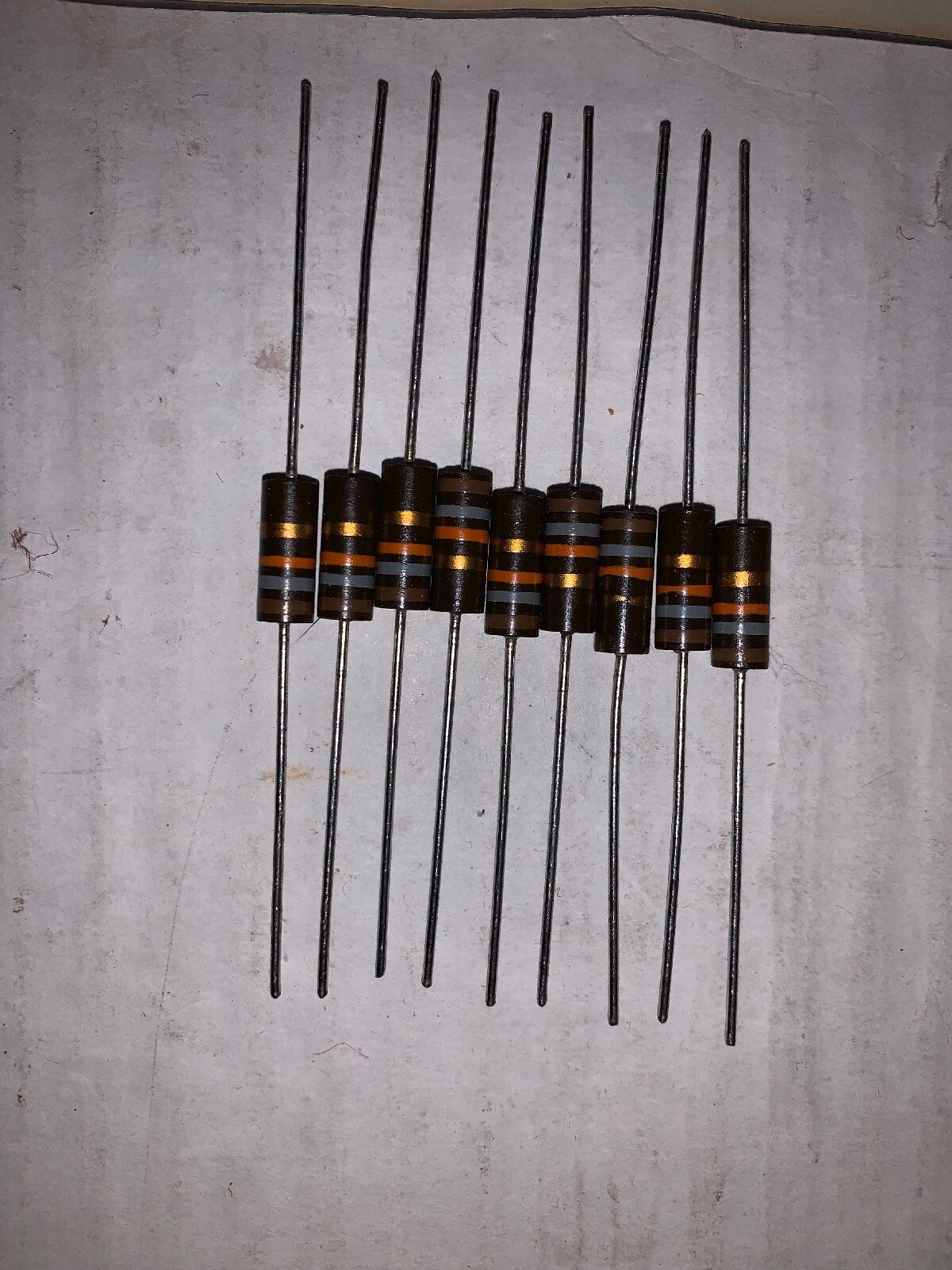 10 Lot Of Vintage RC-32GF Carbon Composition Resistors 18,000 Ohm 1 watt New