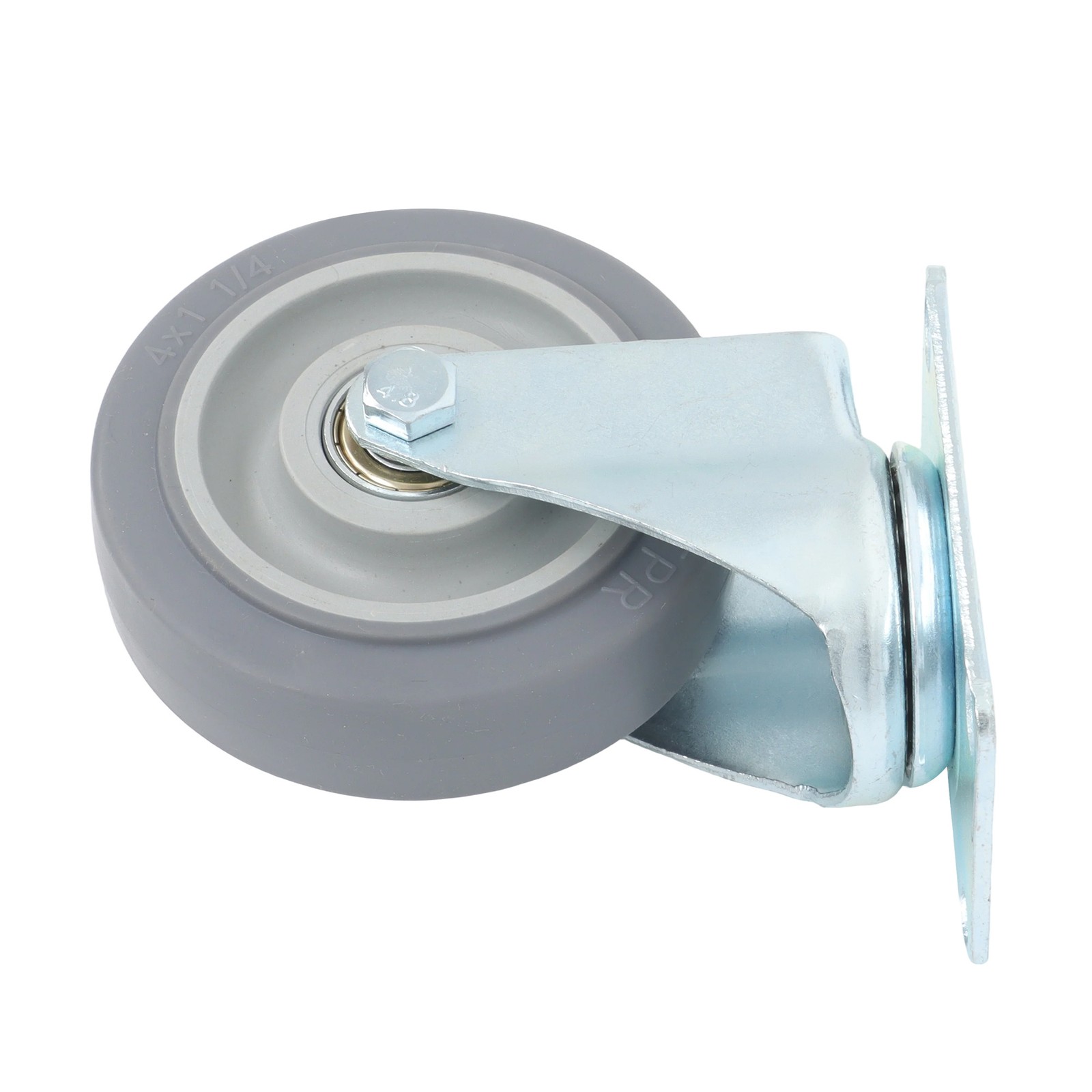 4 Pack Grey 4 Inch Swivel Caster Wheels 1200 Lbs Heavy Duty With Diagonal Bar