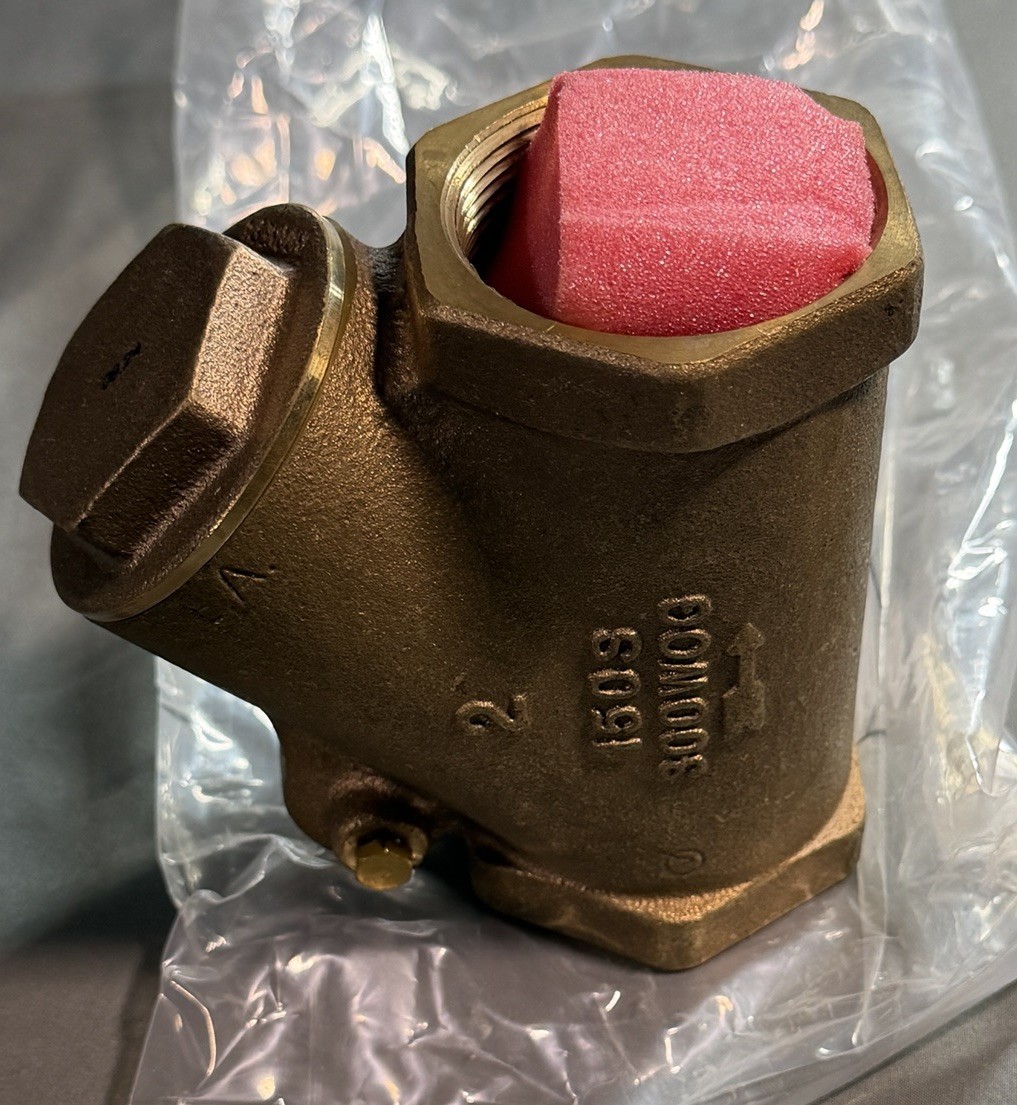 Legend T-453NL No Lead Bronze Y-Pattern Swing Check Valve-2″ FNPT(105-308NL)