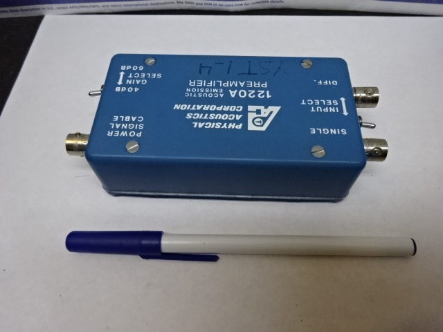 PHYSICAL ACOUSTIC EMISSION COPR AE 1220A 20H fi PRE-AMPLIFIER SENSOR AS IS #Lob