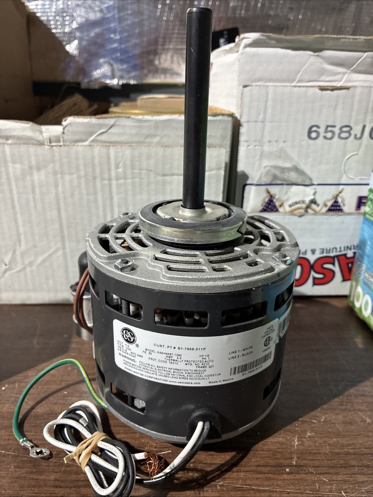 S1-7966-311P – OEM Upgraded Replacement Luxaire Furnace Blower Motor 1/6 HP 115V