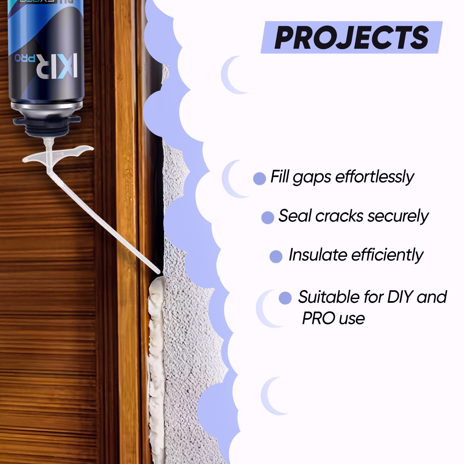 Spray Foam Replacement Tubes – Pack of 6, Insulating Foam Spray Nozzles for Gaps
