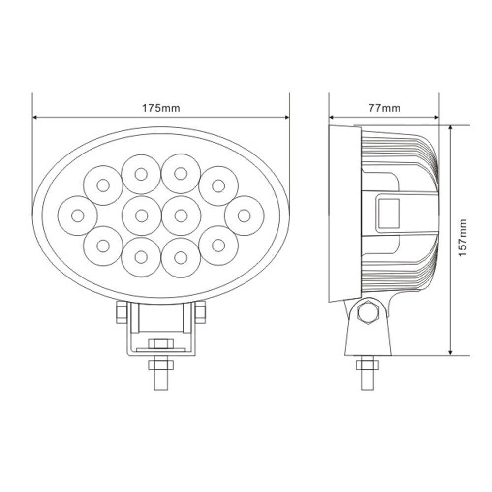 36W 4800LM LED Work Light Headlight Flood For Challenger Tractor MT425B MT445B
