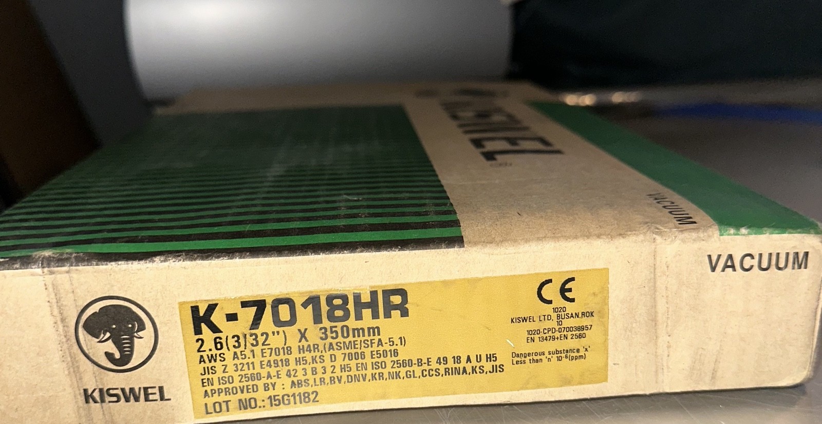 Kiswel K-7018HR Low Hydrogen Welding Electrodes – Vacuum Pack