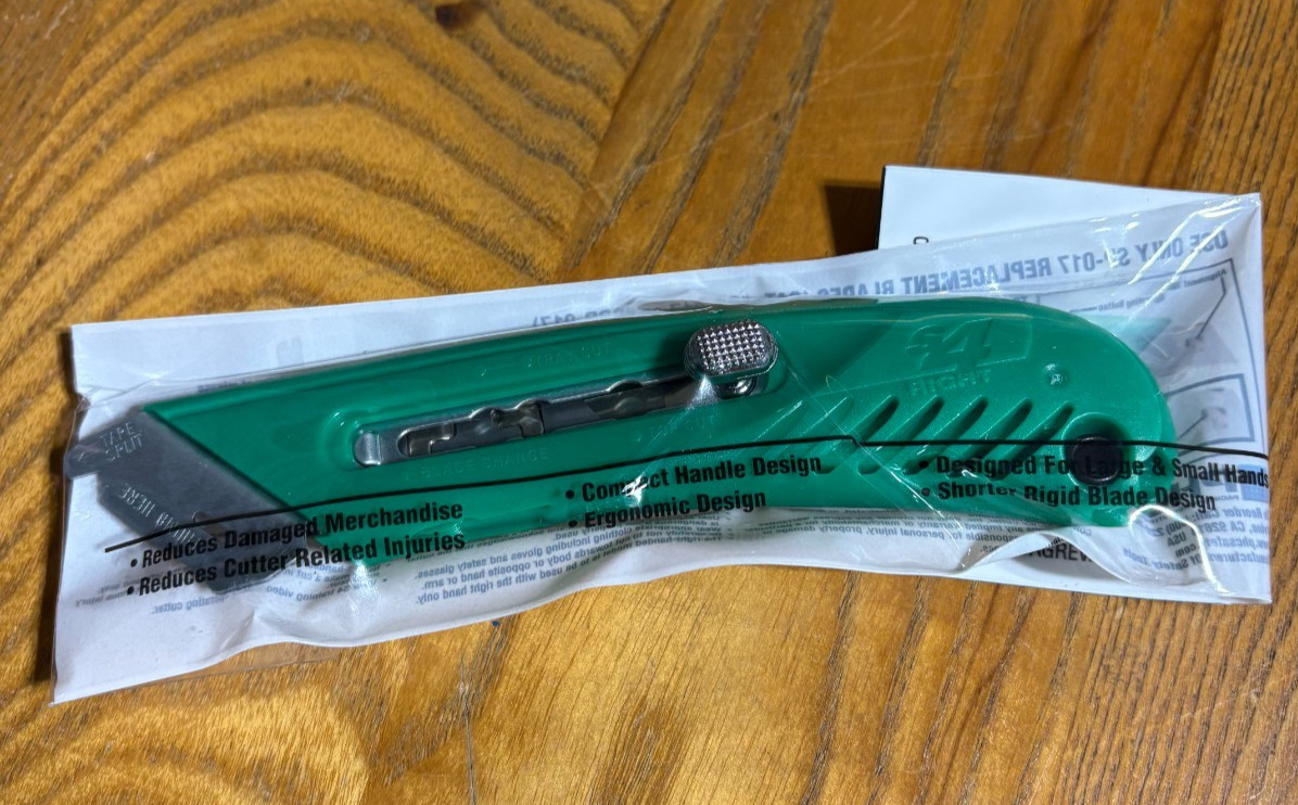 Pacific Handy Cutter S4sr Safety Knife Rounded Safety Blade, 6 In L #4MUX8