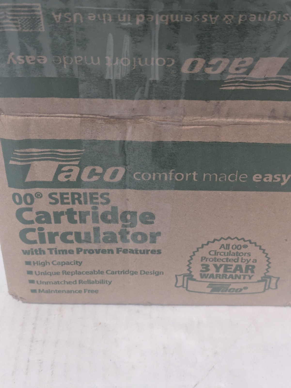 Taco 007-F5-17 Cartridge Circulator Pump 1/25 HP 115V Cast Iron FOR PARTS ONLY