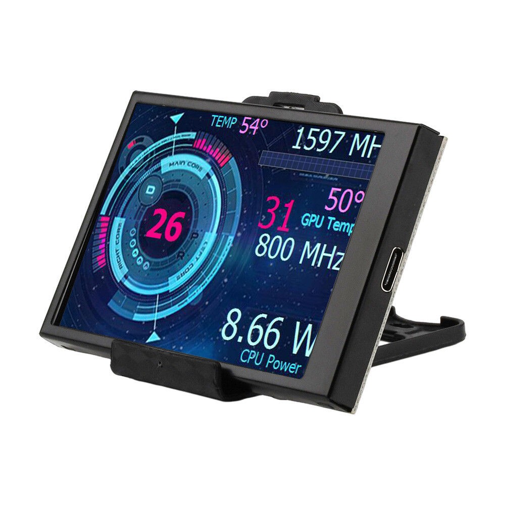 3.5 Inch IPS Secondary Screen Computer CPU Display USB LCD Monitor for AIDA64