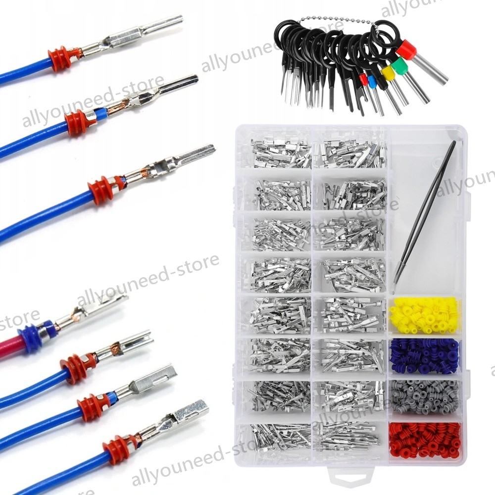 739Pcs Terminal Removal Tool Wire Seals Automotive Electrical Connector Pins Kit