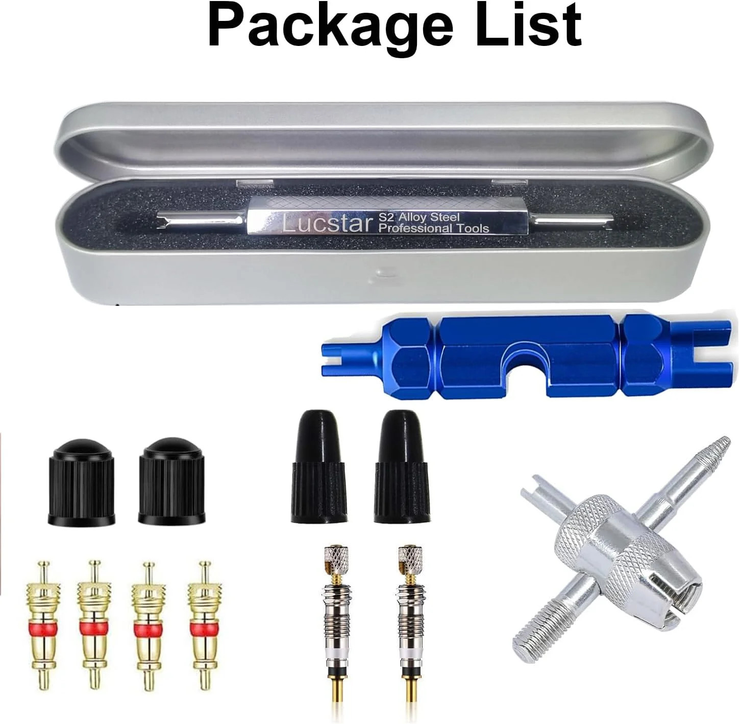 Tire Valve Stem Removal Tool Kit R134A R12 A/C Schrader Valve Stem Core Remover