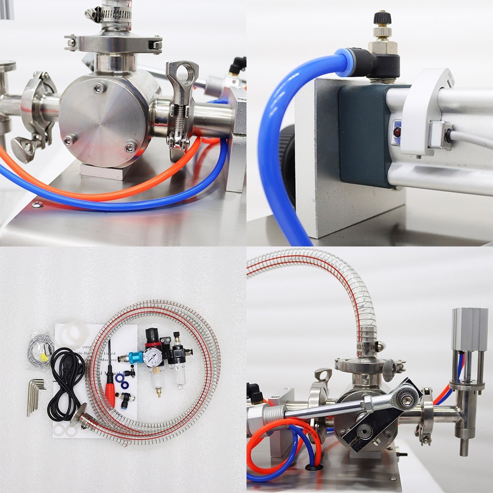 Paste Liquid Filling Machine 10-100ml Single Nozzle Pneumatic Piston Filler 110V