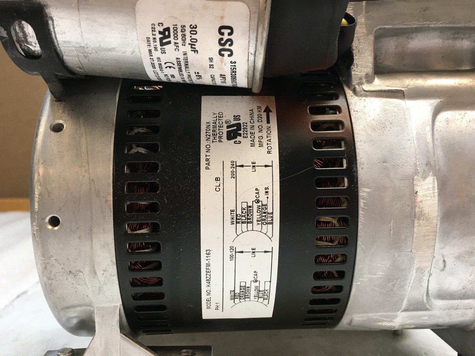 Gast 86R135-101-N270X Rocking Piston Single Oil-less Compressor/Pump