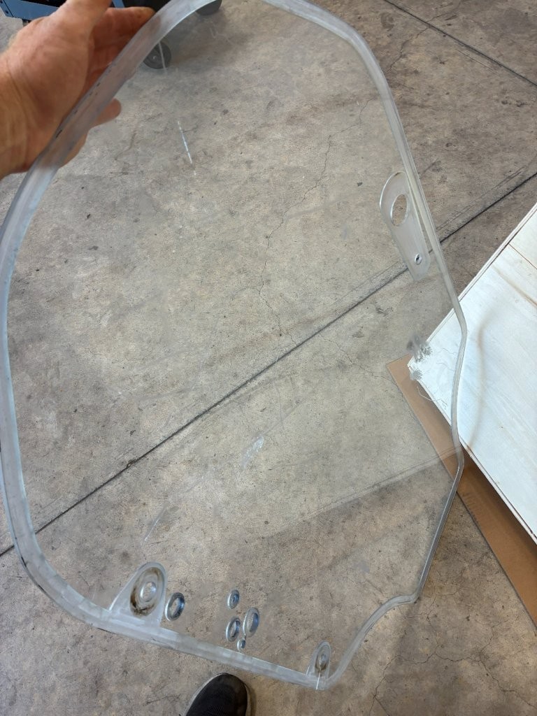 OEM Cat POLY #3 Skid Steer Cab Door 259D 289D 299D 299D3 (CRACKED SEE PIC)