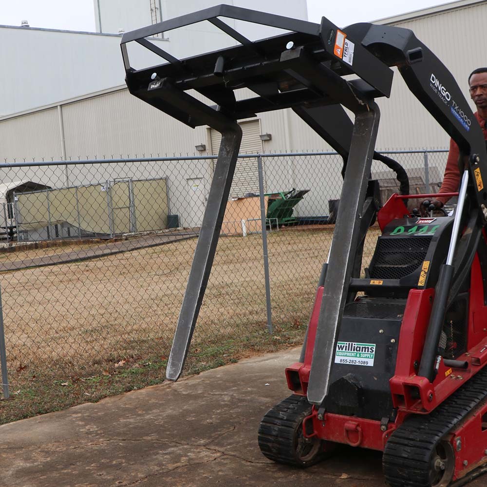 Titan Attachments Mini Skid Steer Pallet Fork Attachment, 48″ Fork Blades