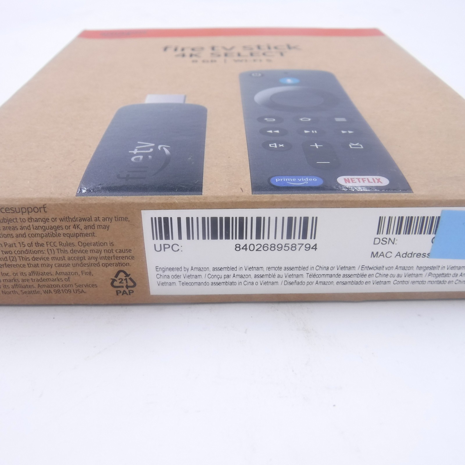 Amazon Fire TV Stick 4K Select 8GB Wi-Fi 5 Streaming Device NEW SEALED
