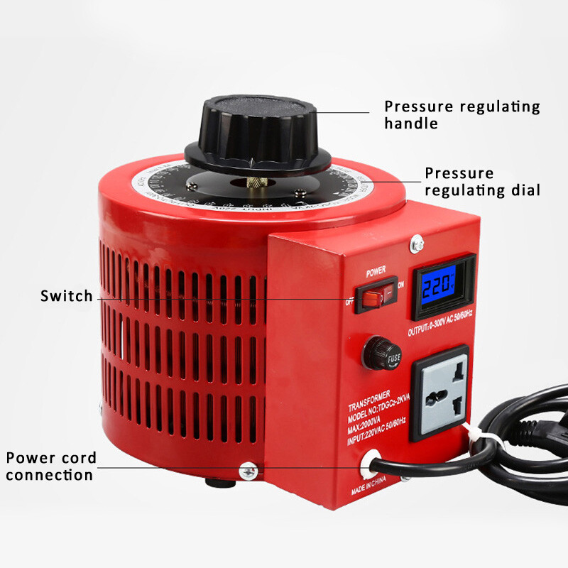 3KVA 110/220V Variac Transformer 0-130V/300V Variable Voltage Regulator Metered