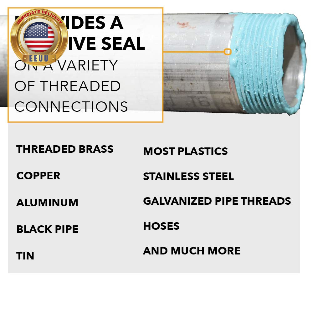 Soft-Set Pipe Thread Sealant – Non-Hardening Paste for Metal & Plastic, 2 Oz Tub