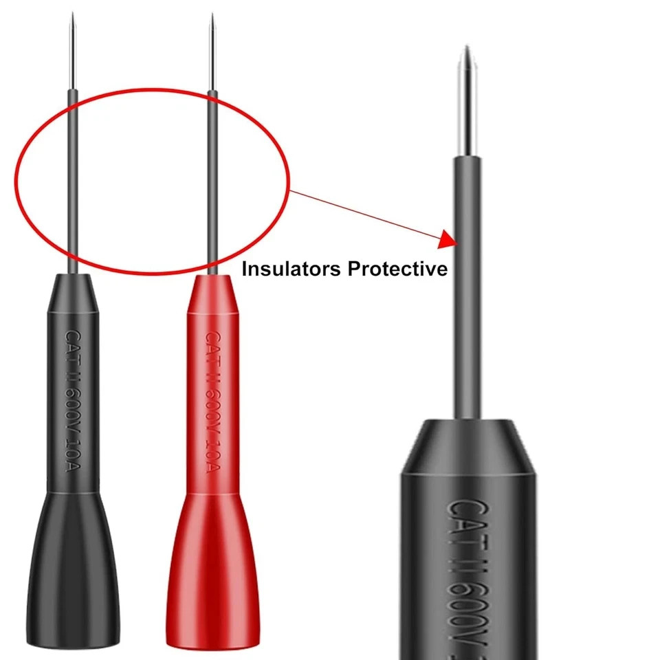 4 Pack 2mm Needle Probes for Fluke & Multimeters – Insulation-Piercing, 600V…