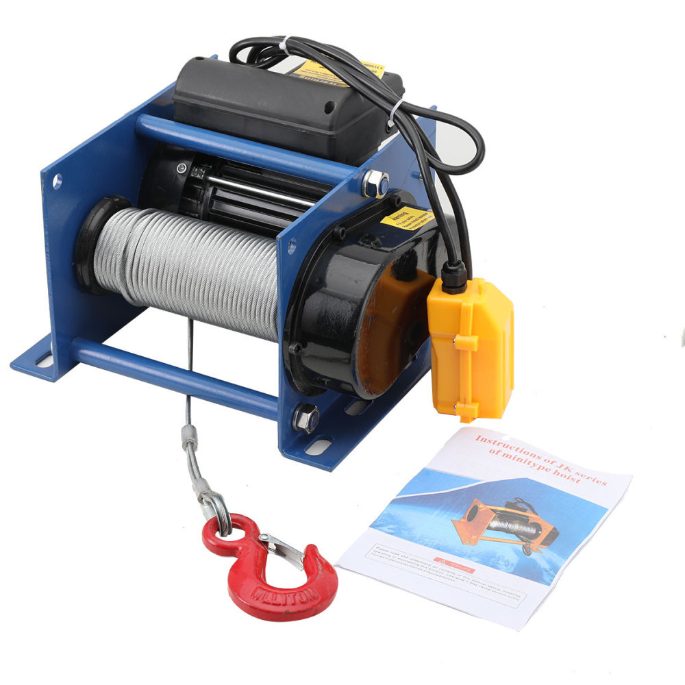 Electric Winch 200kg/400kg Electric Hoist 30M Steel Wire Rope Windlass Winding