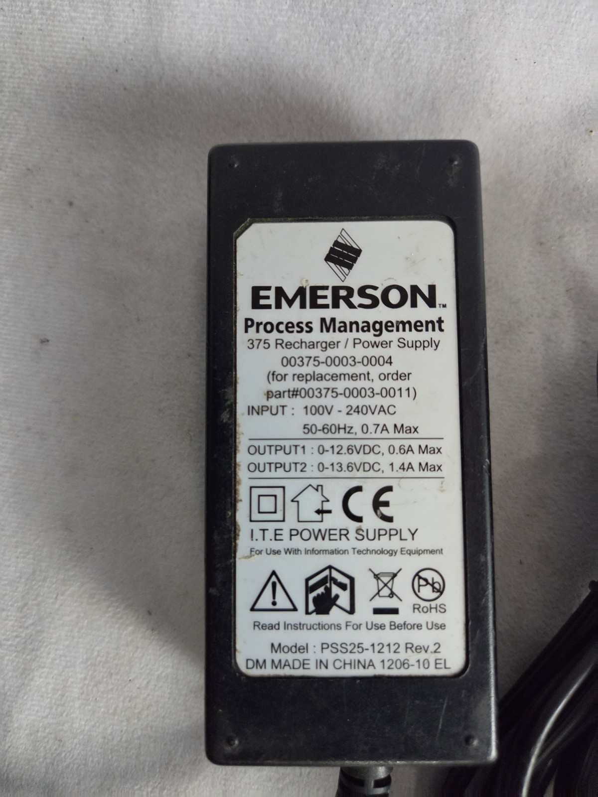 EMERSON Rosemount Fieldbus PROCESS MANAGEMENT 375 CHARGER Only
