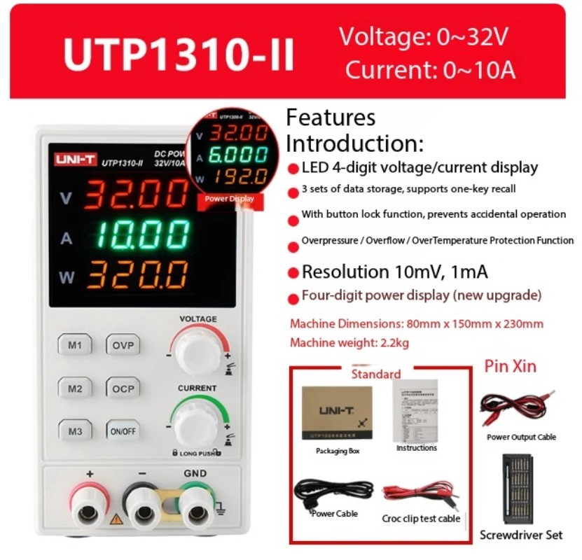 High Precision DC Power Supply – Adjustable Voltage for Laptop Repair & Testing