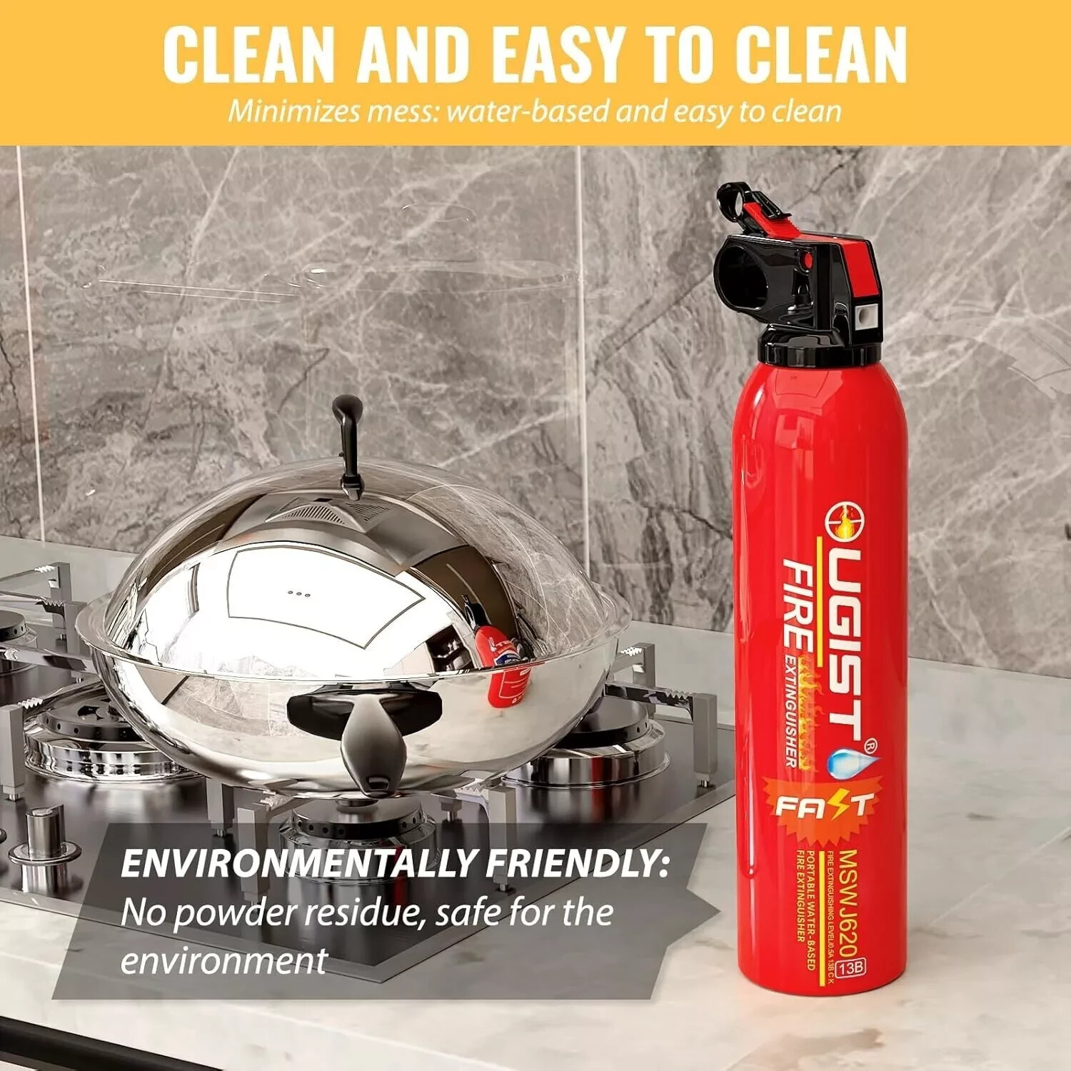4 In1 Fire Extinguisher with Mount Fire Extinguishers for the House/Car/Kitchen