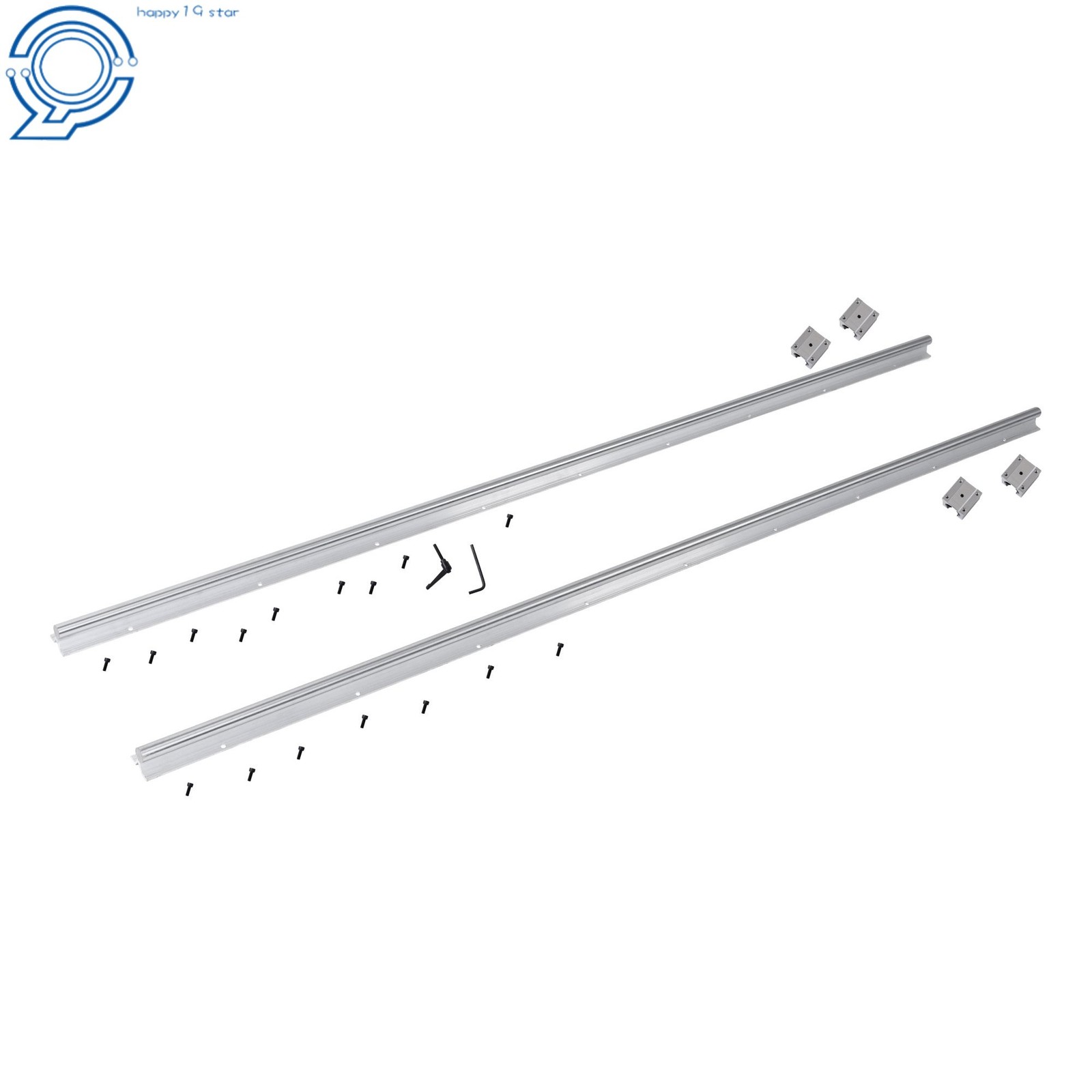 Industrial SBR20 1800mm Linear Guide 2PCS w/4 Blocks for Lathe/Automation