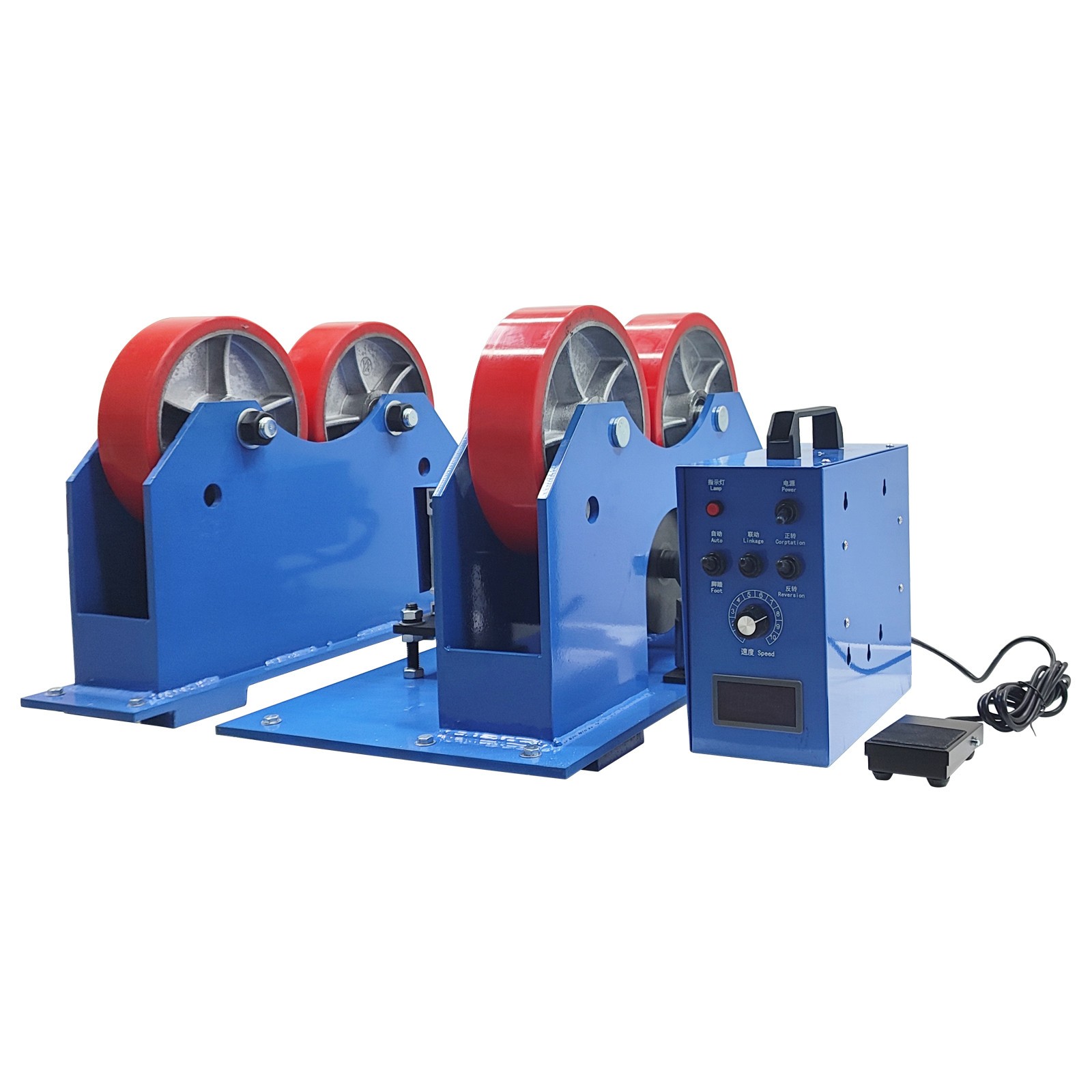 2T Heavy Duty Welding Positioner Roller Stand for Pipe & Vessel Fabrication 110V