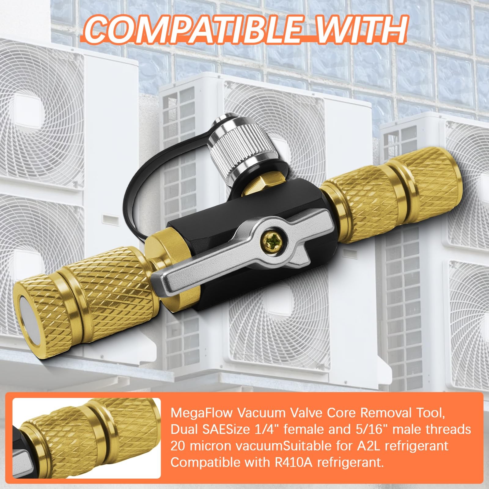 HVAC Valve Core Removal Tool,Valve Core Remover Installer Tool,1/4″& 5/16″ Du…