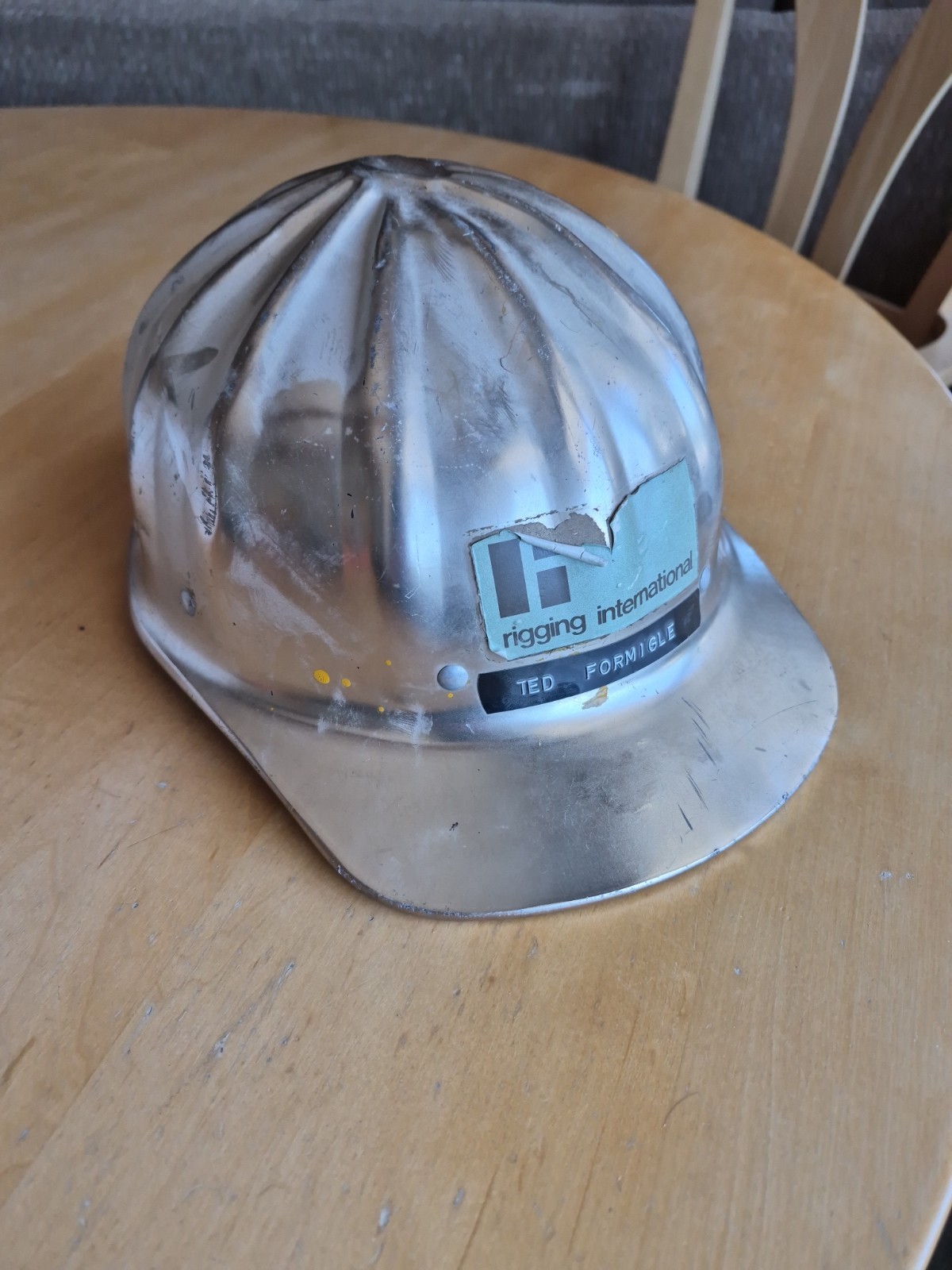 Vintage Fibre Metal Superlite Hard Hat Aluminum Safety Helmet USA