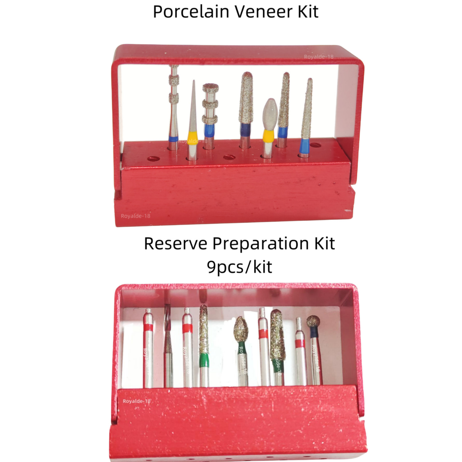 Dental Reserve Preparation Kit/Porcelain Veneer Preparation Bur Drill Diamond