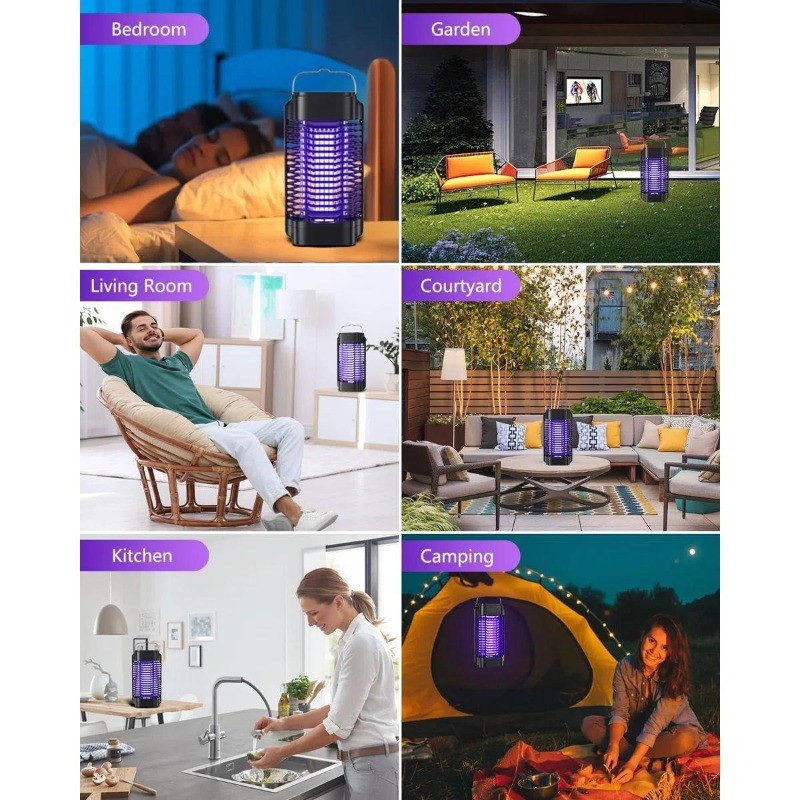 Bug Zapper Outdoor/Indoor,Portable Mosquito Zapper Electronic Fly Insects Zapper