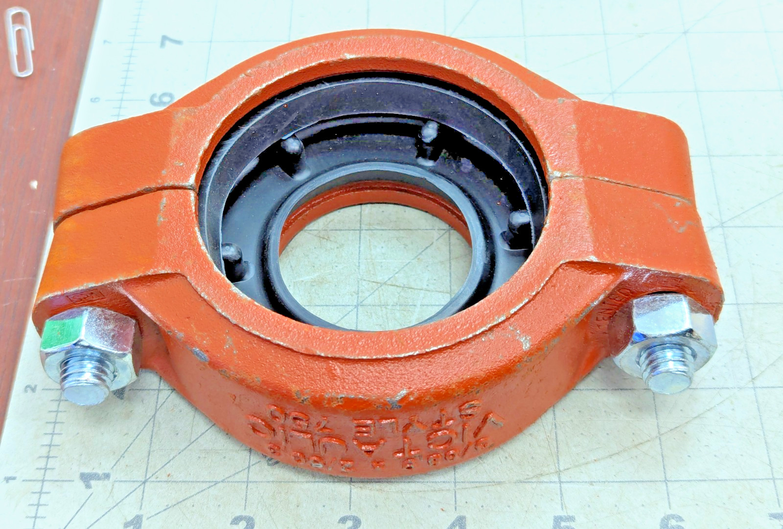 3” x 2” Victaulic FireLock™ Style 750 Painted Grooved Reducing Coupling [Z4FL]