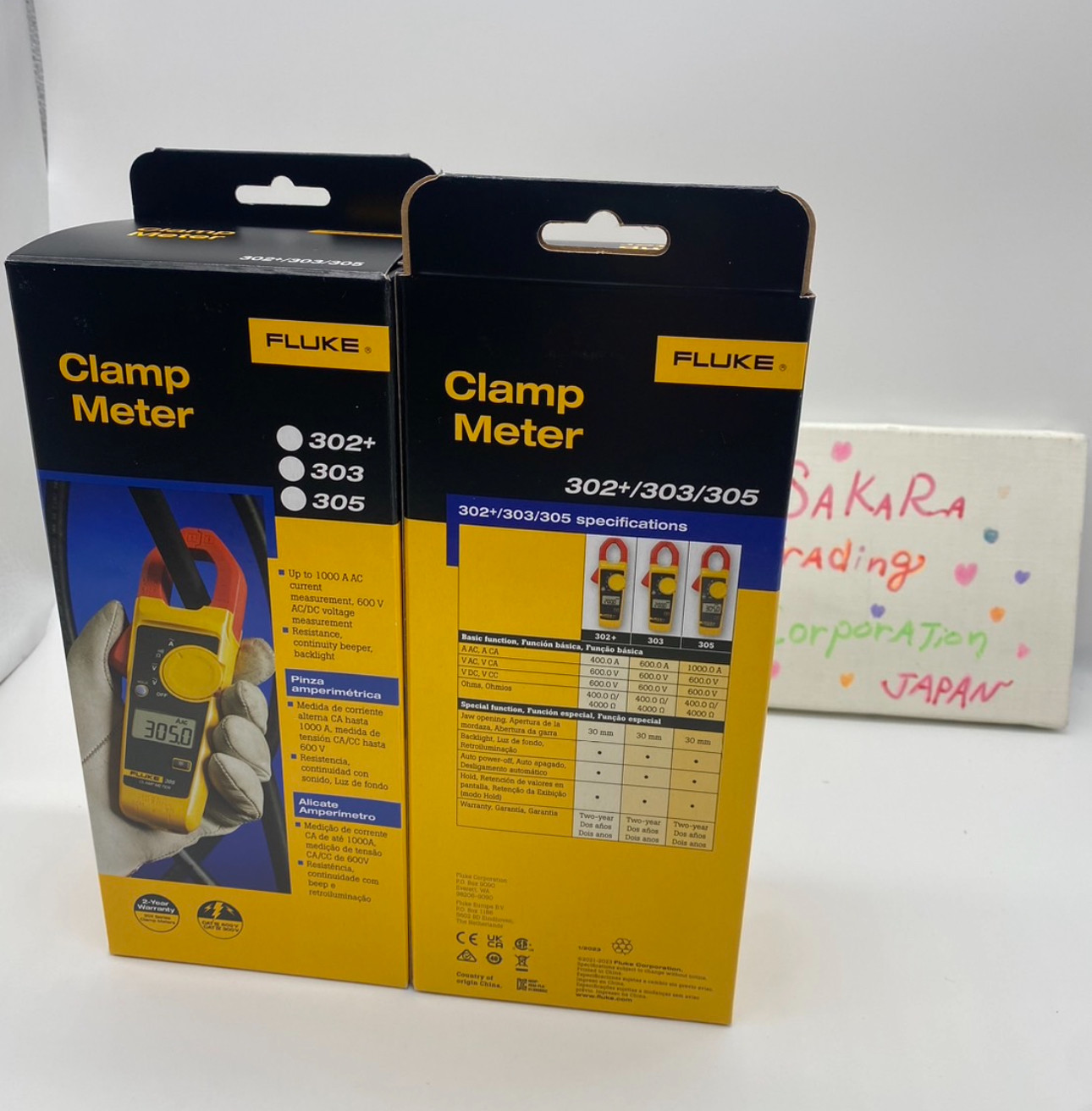 Fluke 302+ plus AC400A Clamp Tester AC/DC Volt Amp Multimeter Average Brand New
