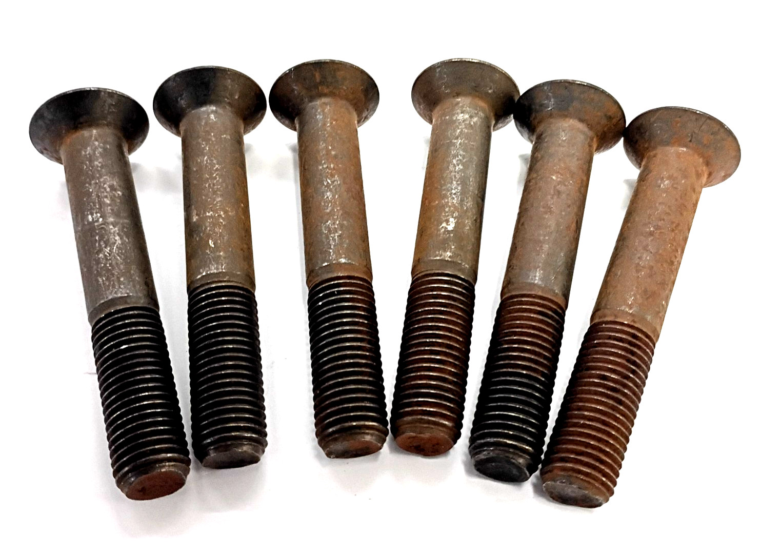 PARTIALLY THREADED FLAT HEAD BOLTS, M16X2.0 THREAD, 95MM OAL, 10MM HEX, LOT OF 6