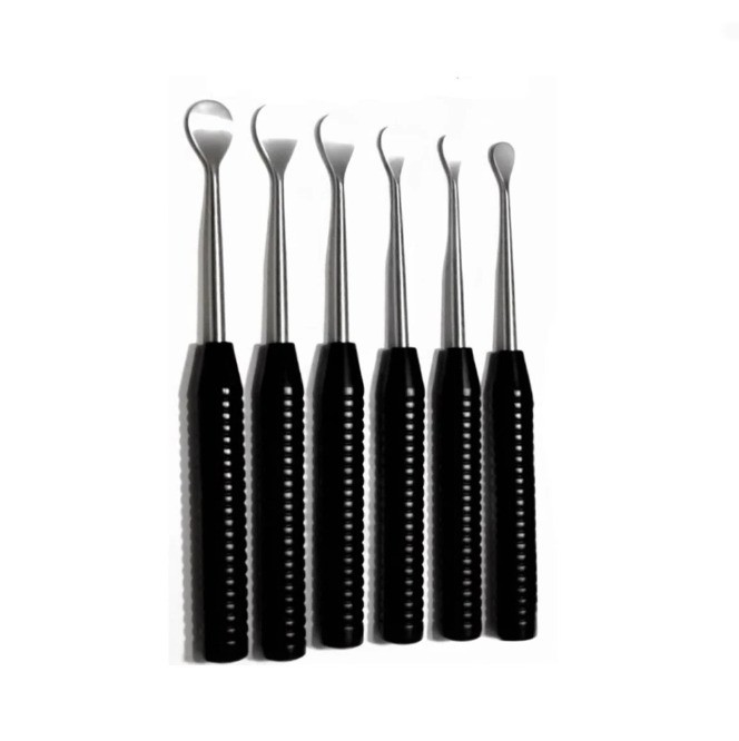 Cobb Elevator Spine Set 6 Pieces Orthopedic Surgical Instruments Black Handle