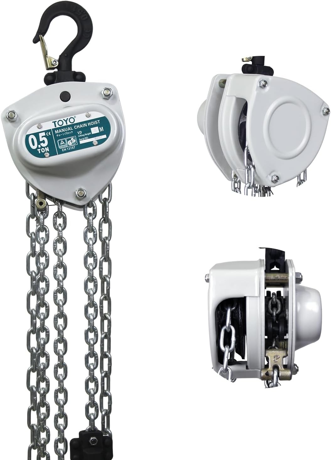 TOYO 550lbs Chain Hoist 1/4 Ton – Mini Hand Hoist with 10FT Chain, for Garage…
