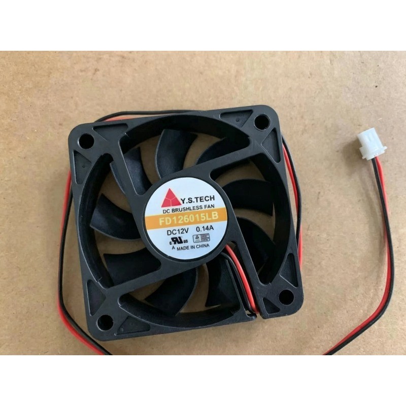 For New Y.S.TECH 6015 FD126015LB DC12V 0.14A 6CM silent cooling fan