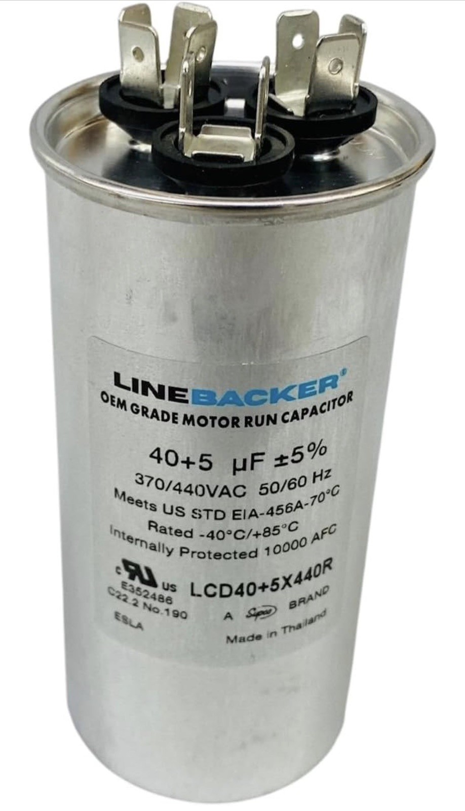 Air Conditioning HVAC Round Dual Motor Run Capacitor 40 + 5 MFD 440 Volt