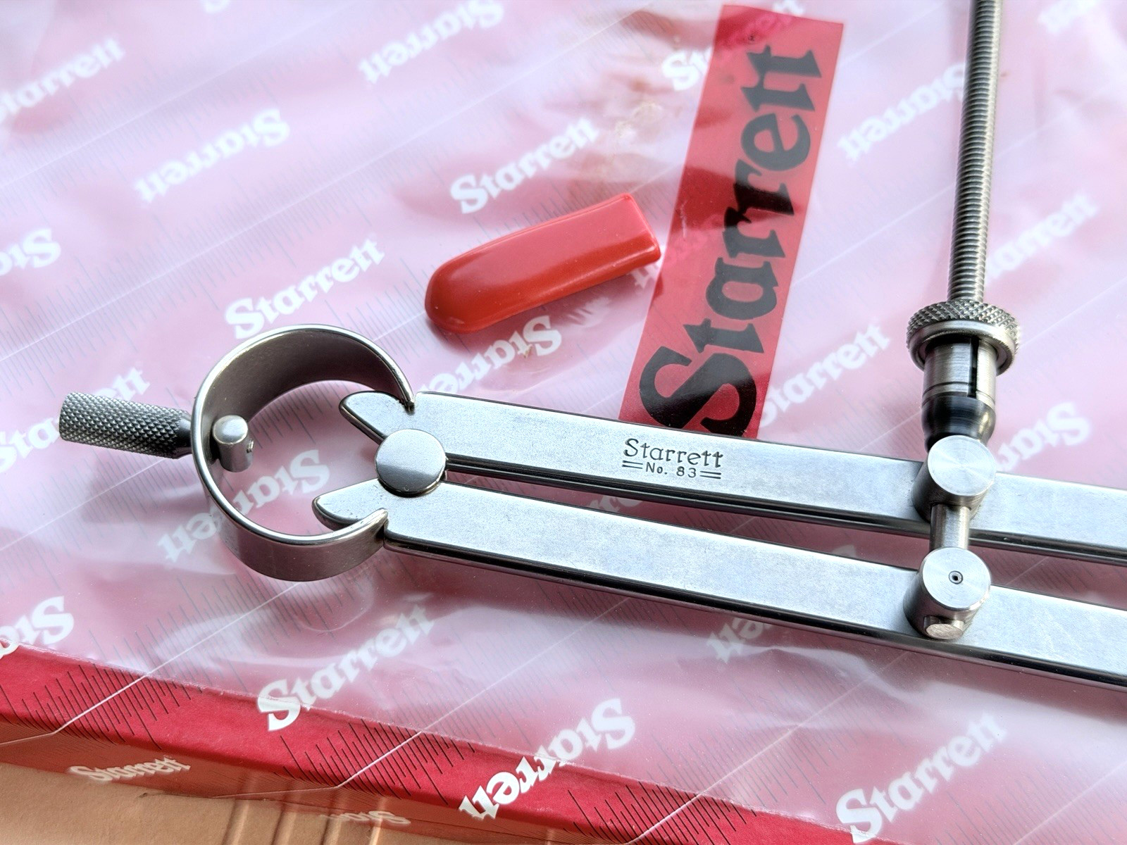 New! STARRETT No. 83B-12 Spring-Type Dividers W/Flat Legs; 12.0” Size & Capacity