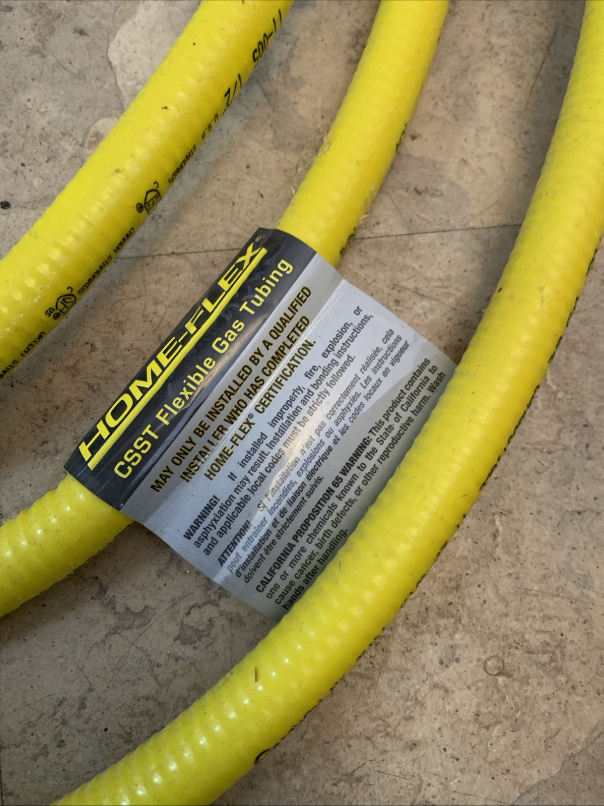 15+ft 1/2″ Flexible Gas Line EHD 18 -25psi CSST Stainless Steel Tubing Pipe