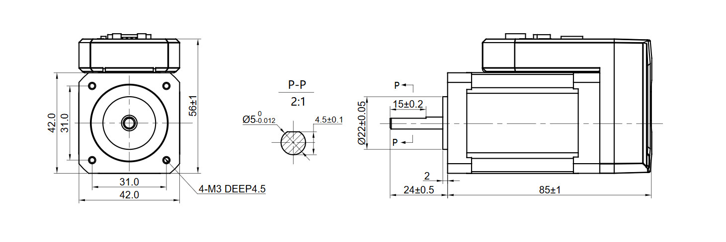 STEPPERONLINE NEMA 17 Integrated Closed Loop Stepper Motor 0.8Nm 14-Bit Encoder