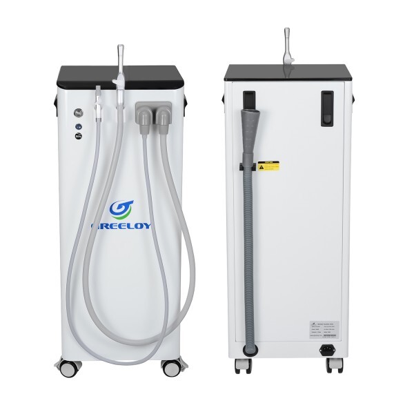 GS-M300 Portable Dental Vacuum Suction Unit 300W Mobile Suction Equipment USA