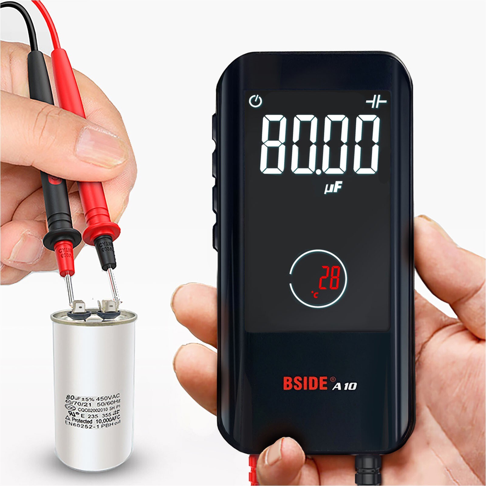 BSIDE A10 Intelligent 9999 Counts Digital Multimeter AC/DC Voltmeter