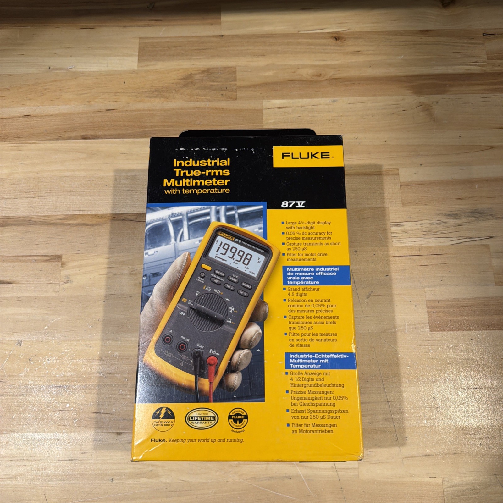 FLUKE 87V TRUE RMS MULTIMETER W/ LEADS (SHIPS FAST)