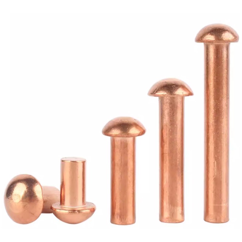 GB867 DIN 660 Solid Brass Round Head Rivet Cup Head Rivet Fasteners M1.5 M2-M8