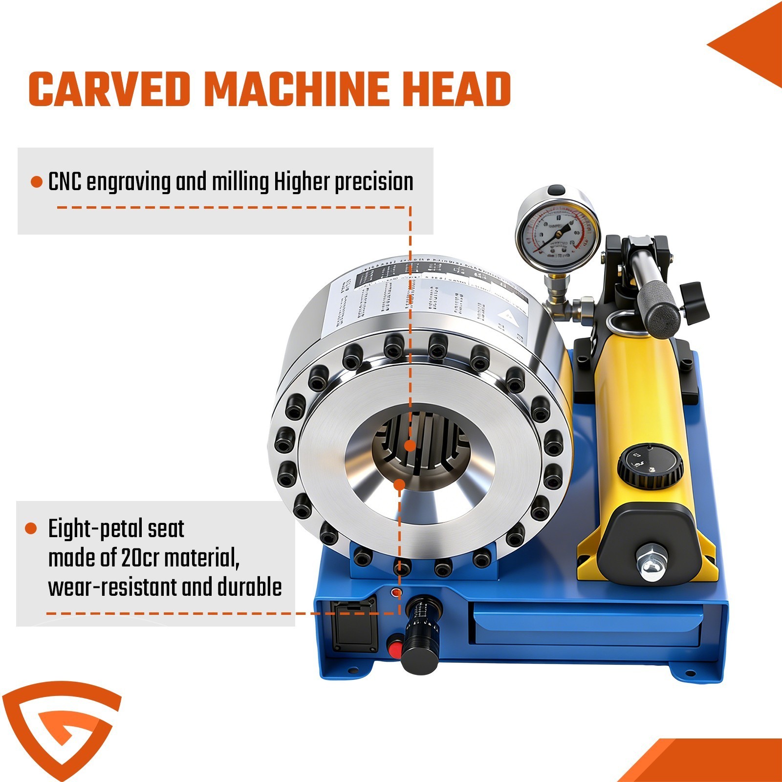 Universal Hose Crimping Machine for Hydraulic Pipe 1/8 to 1 Inch Set